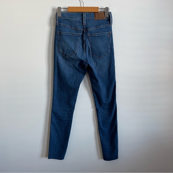 MADEWELL 10” High Rise Skinny Jeans Blue with Button Fly - Picture 5 of 14